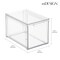 mDesign Stackable Kitchen Storage Bin Box with Pull-Out Drawer - Clear